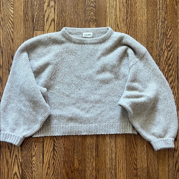 Atelier Delphine Sweaters - Atalier Delphine Balloon Sleeve Tan Sweater